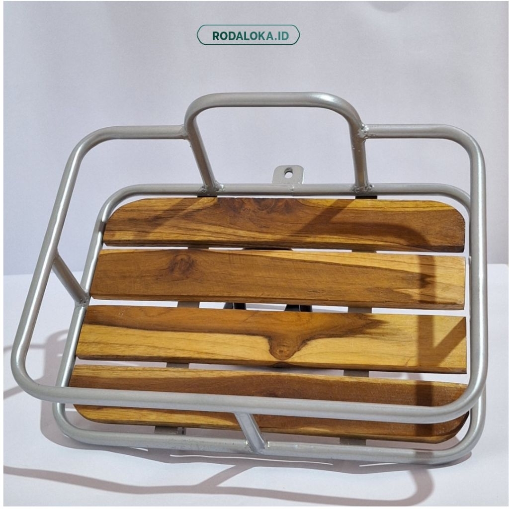 Keranjang Depan Kayu Sepeda Vintage  Front Rack Federal Fixie Kommuter MTB Klasik Universal  Aksesor