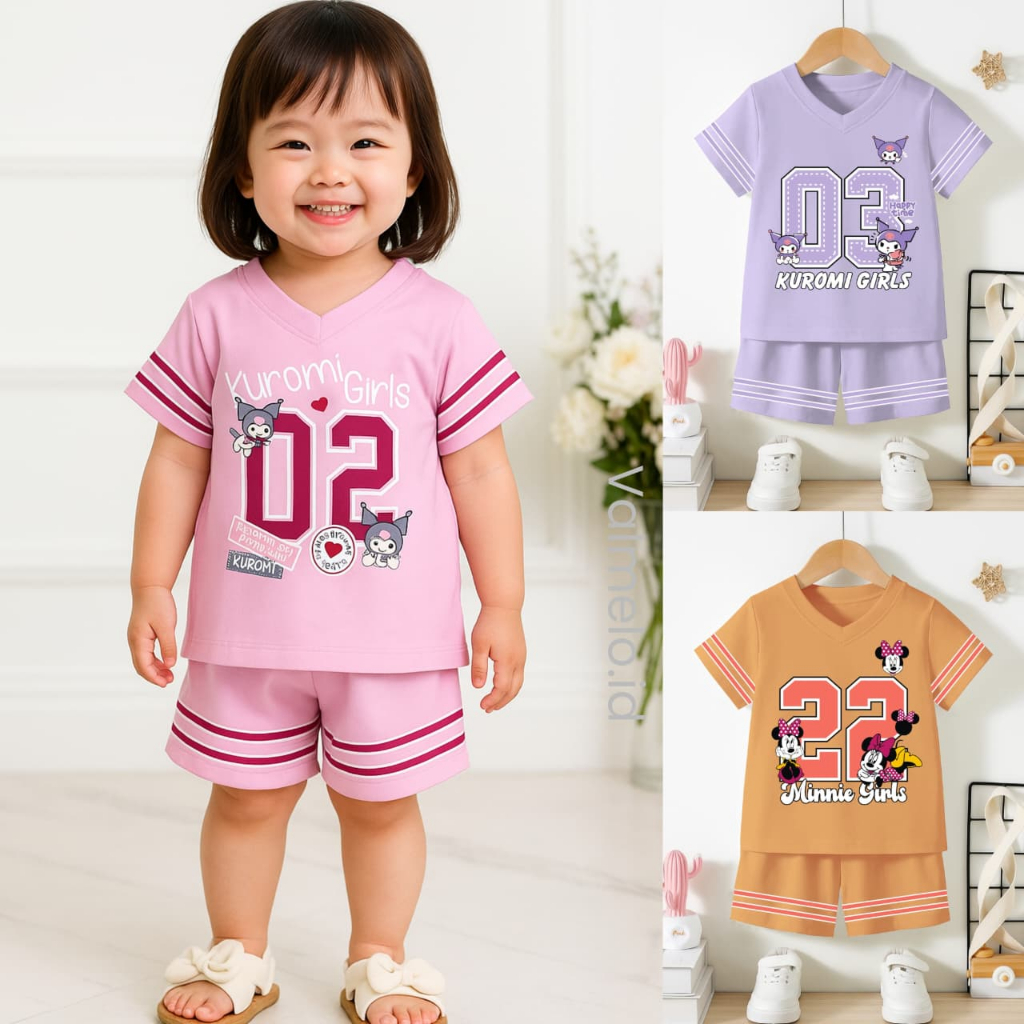 VALMELO SETELAN ANAK PEREMPUAN/BAJU ANAK PEREMPUAN V02/BAJU BAYI PEREMPUAN