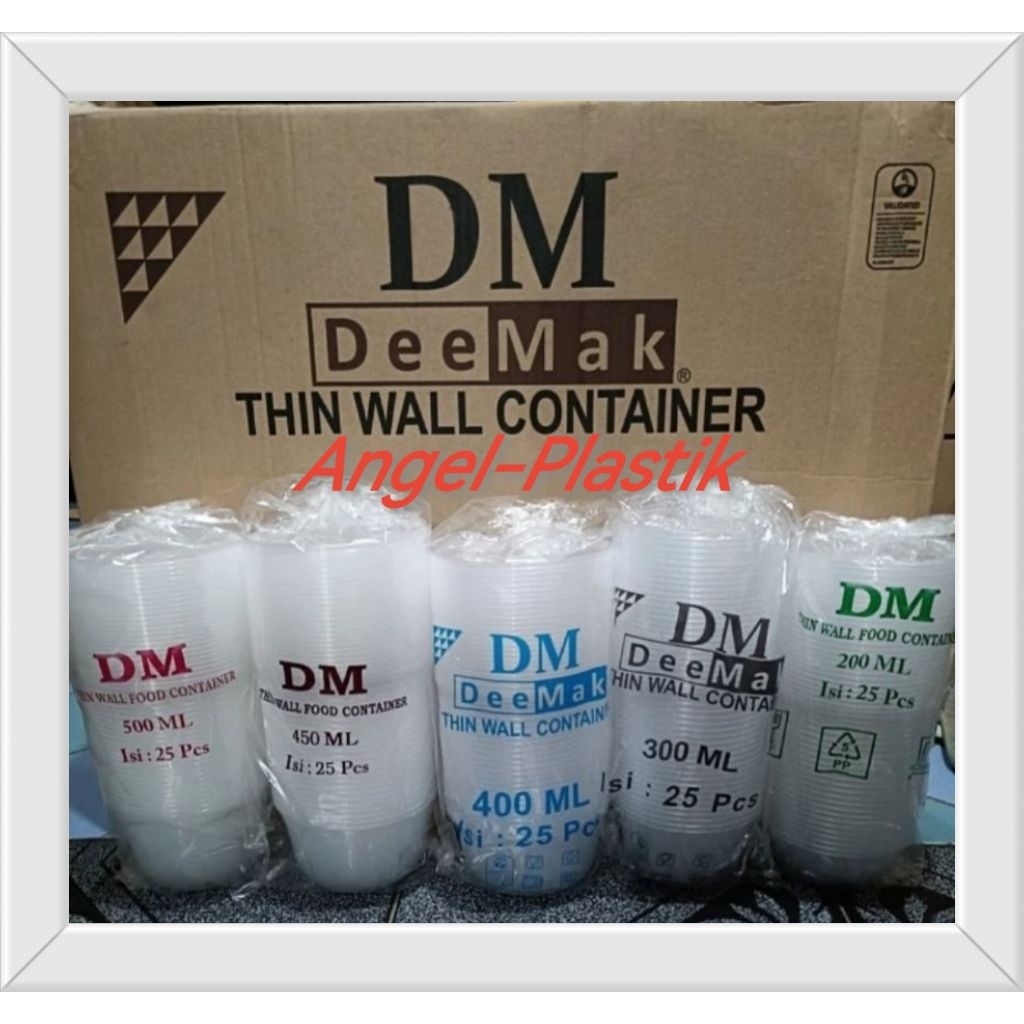 THINWALL BOWL DM 200ML 300ML 400ML 450ML 500ML ISI 25 PCS / THINWALL MANGKOK MAKAN PLASTIK BULAT / T