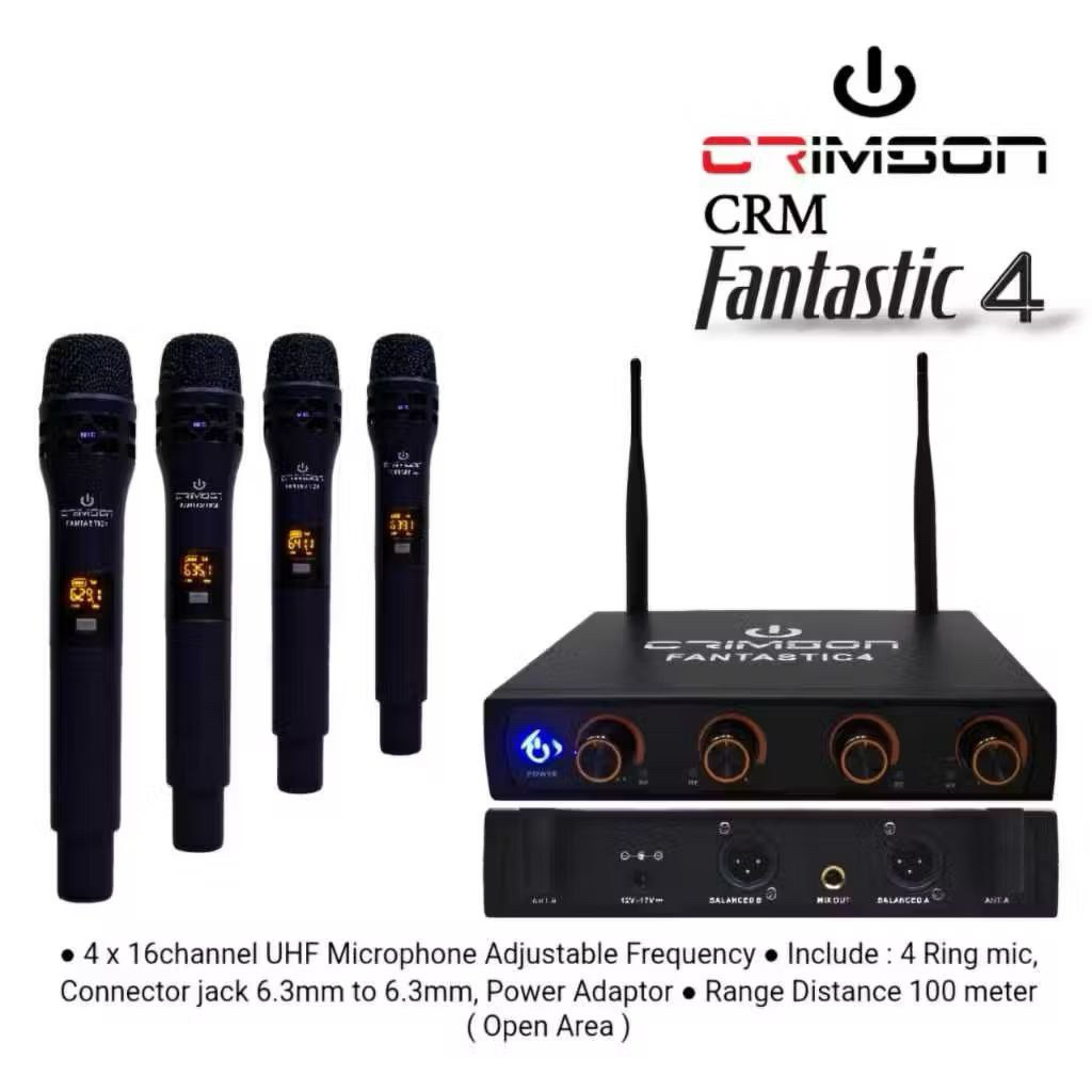 MIC WIRELESS CRIMSON CRM FANTASTIC 4 (4mic wireless)