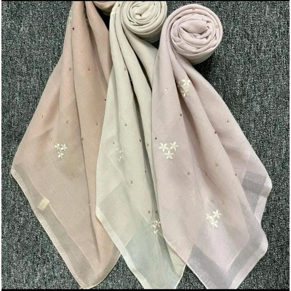 NS-Hijab Bordir bintang-hijab Swarovski-Hijab kekinian