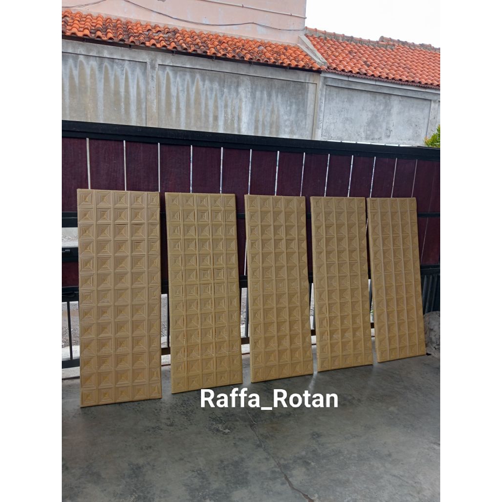 Panel Rotan Sintetis Plafon Rotan Sintetis Hiasan Rotan Sintetis
