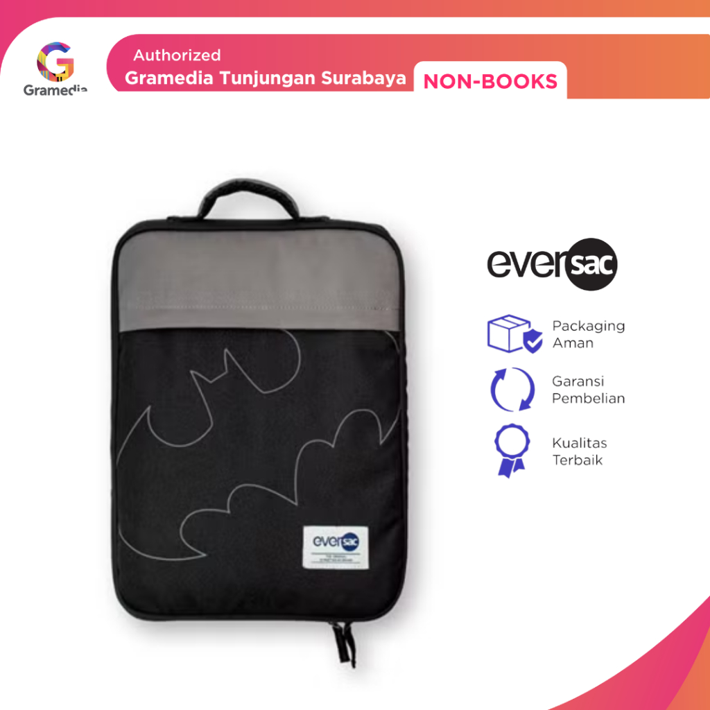 Gramedia Tunjungan : Eversac Tas Sarung Laptop Sleeve Wb Batman