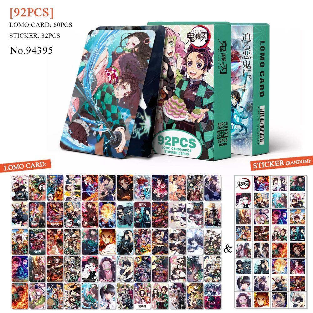 92PC  KARTU ANIME PHOTO CARD LOMO CARD DEMON SLAYER KIMETSU NO YAIBA