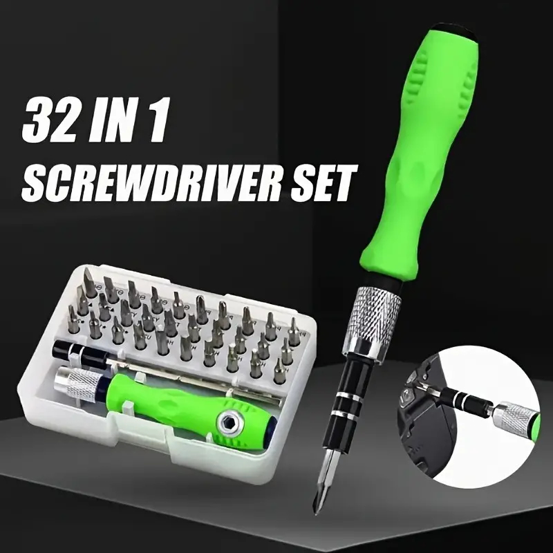 Colmer Set Obeng 32in1 Multifungsi Baja Vanadium dengan Kotak Penyimpanan Screwdriver Kit Obeng Magn