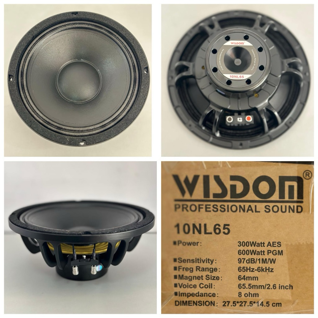 Woofer Wisdom 10NL65 Speaker 10 inch Original Wisdom