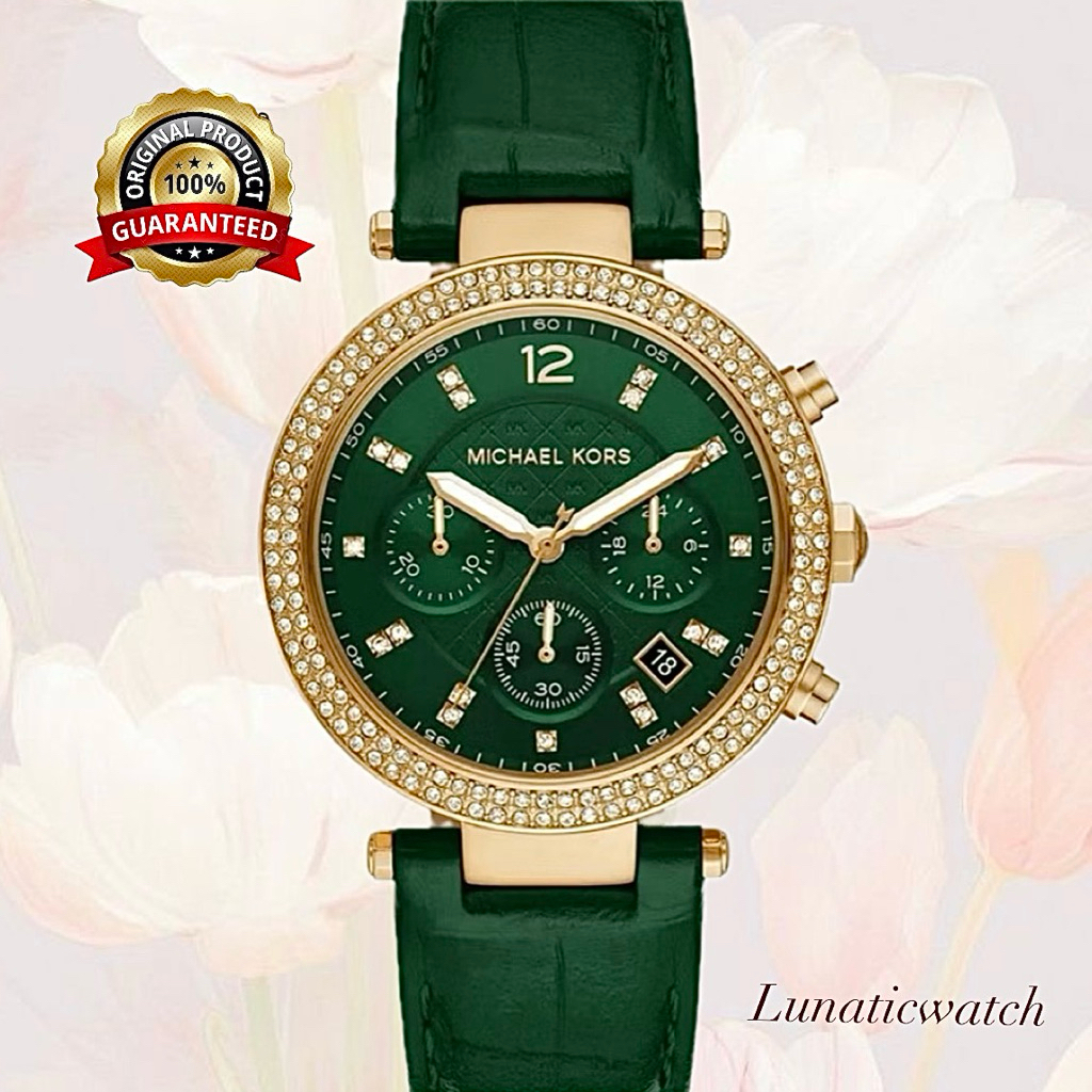 Jam Wanita Chronograph MK6985 Strap Leather