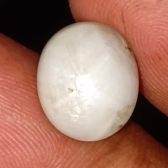 Batu Permata White Sapphire Star , Burma , Natural