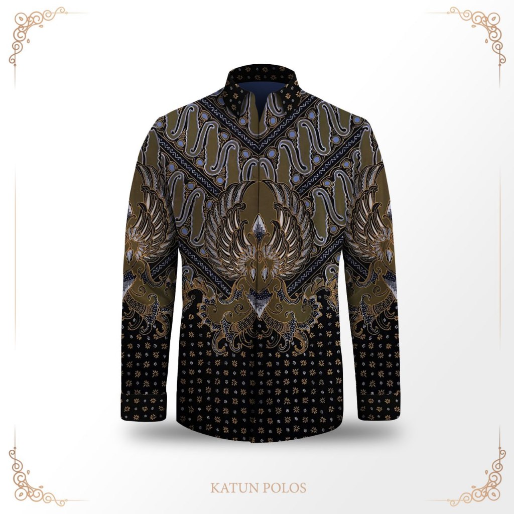 Batik pria formal kemeja lengan panjang jumbo bahan katun premium batik tulis khas pekalongan