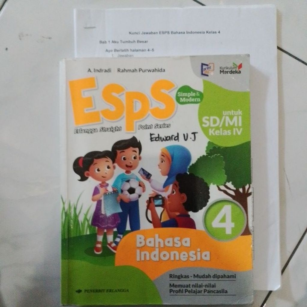 bahasa indonesia esps kelas 4 sd kurikulum merdeka