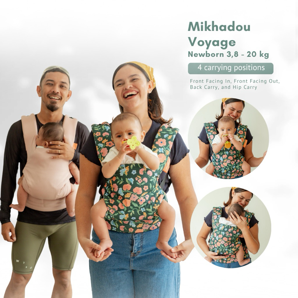 Mikhadou - SSC Voyage - Gendongan Bayi Hadap Depan - Baby Carrier