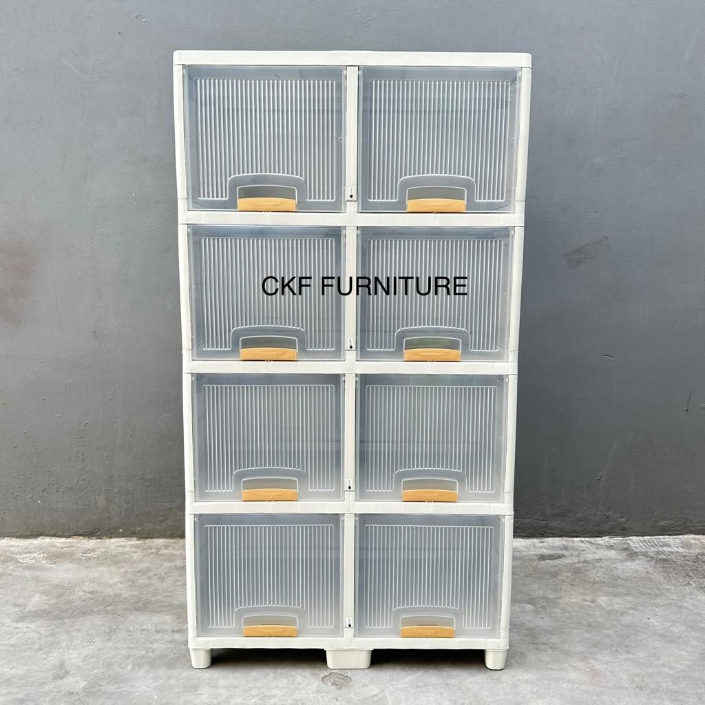 LEMARI NAPOLLY LOCKER BOX PINTU TRANSPARANT / LEMARI PLASTIK NAPOLLY TRANSPARAN
