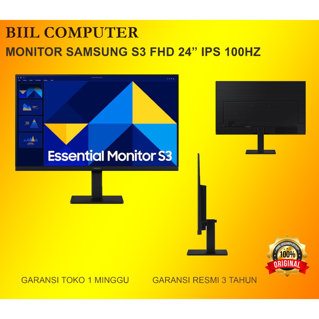 MONITOR SAMSUNG S3 FHD 24” IPS 100HZ