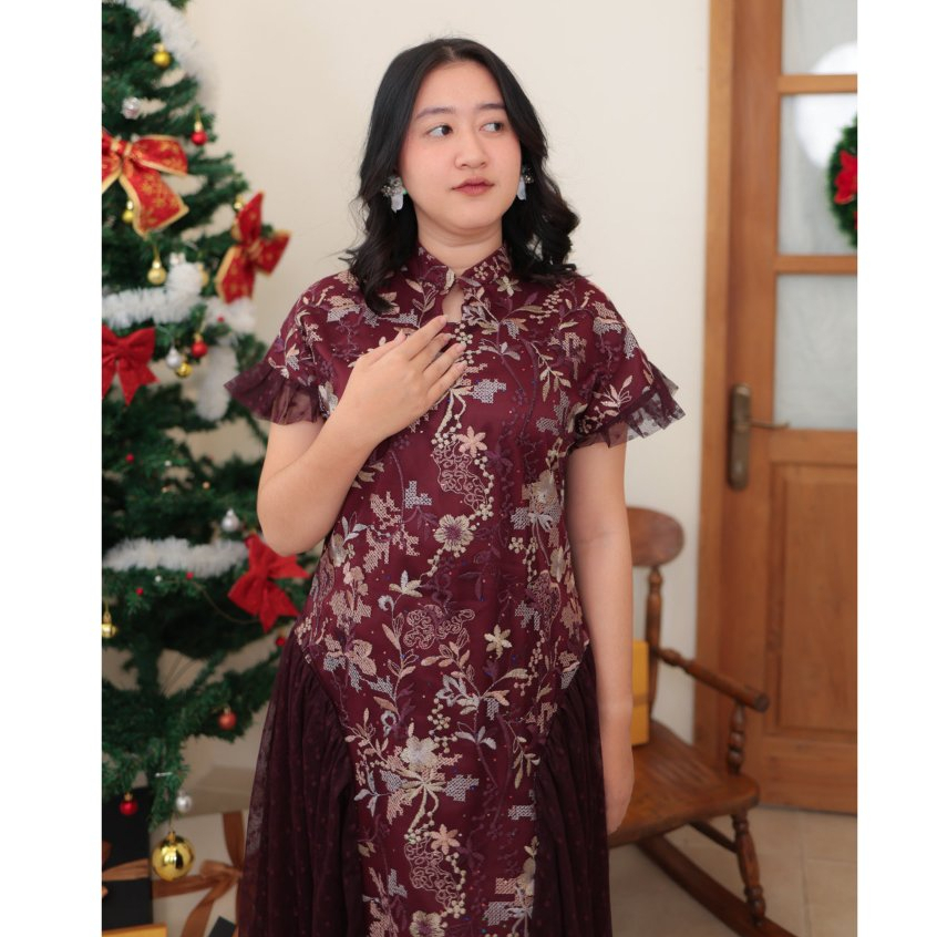 Miss Nomi Adora Dress Pesta Wanita Long Dress Tile Premium Kekinian Bigsize