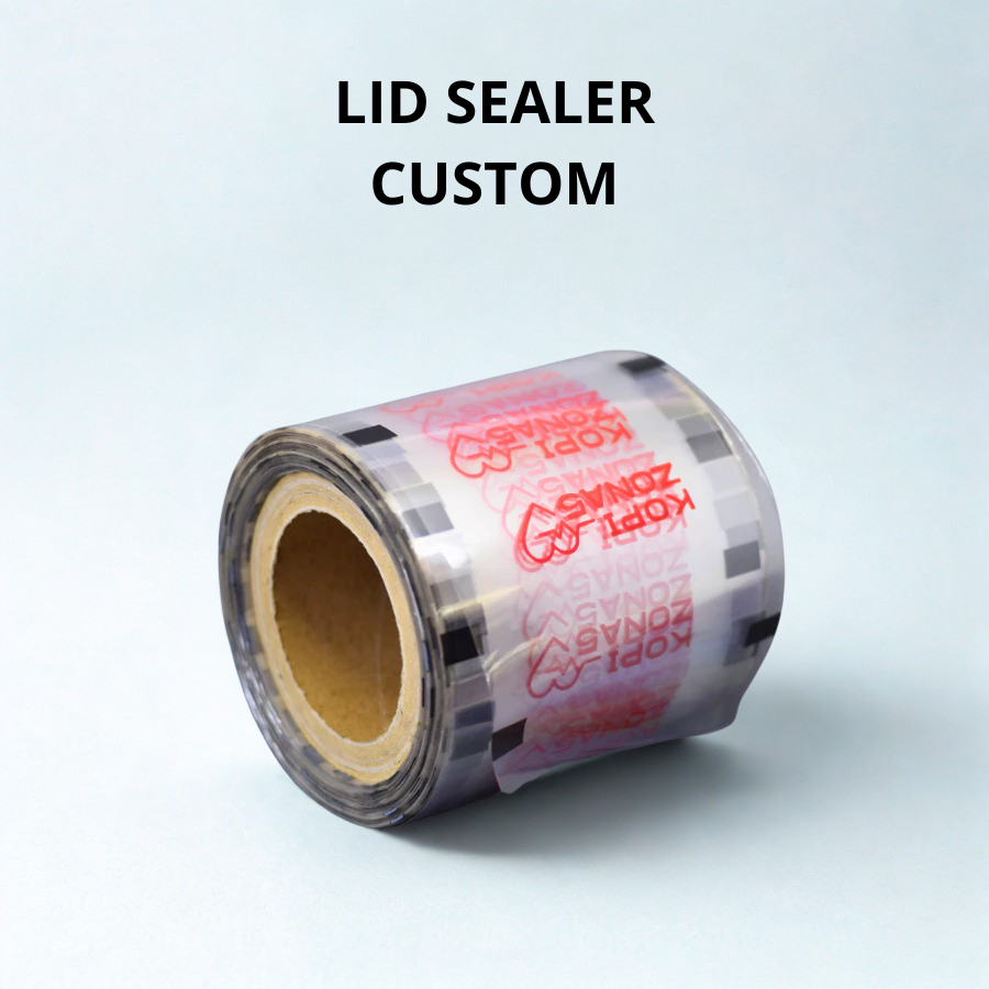 Sablon lid sealer custom 1 warna ukuran 1000 cup & 1200 cup