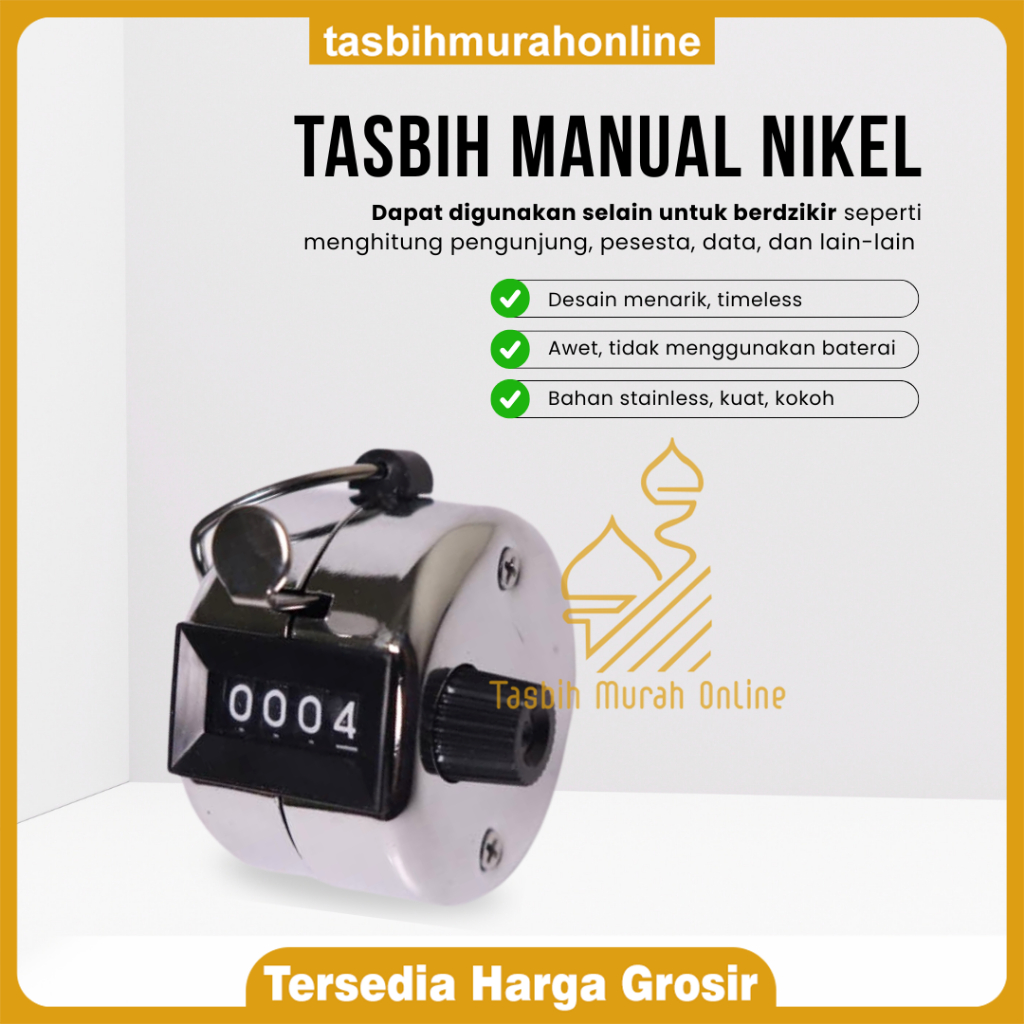 Tasbih Manual / Tally Counter Manual Nikel