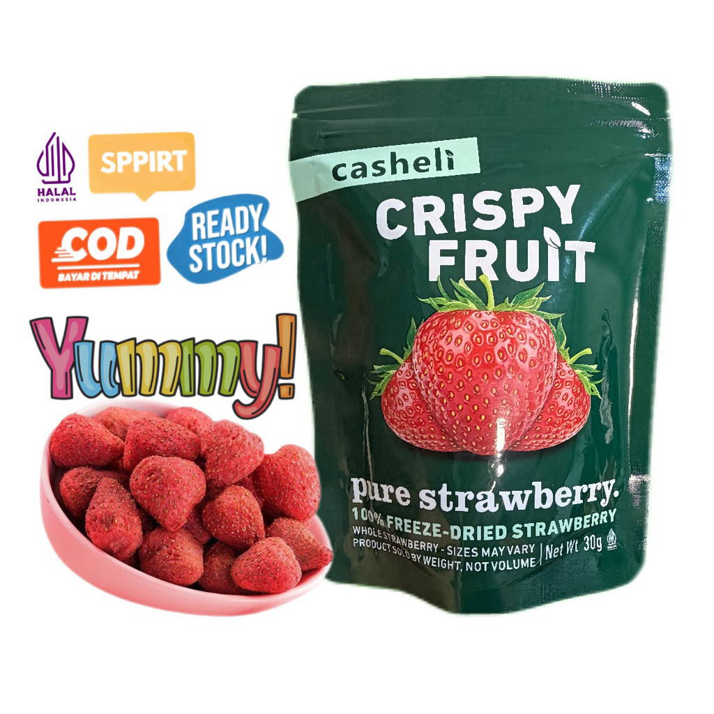 Stroberi Kering Beku 30 Gram Camilan Buah Renyah