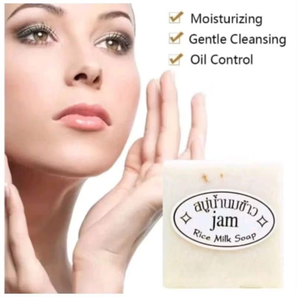 JAM RICE MILK SOAP GLUTA + COLLAGEN Sabun Susu Beras Original
