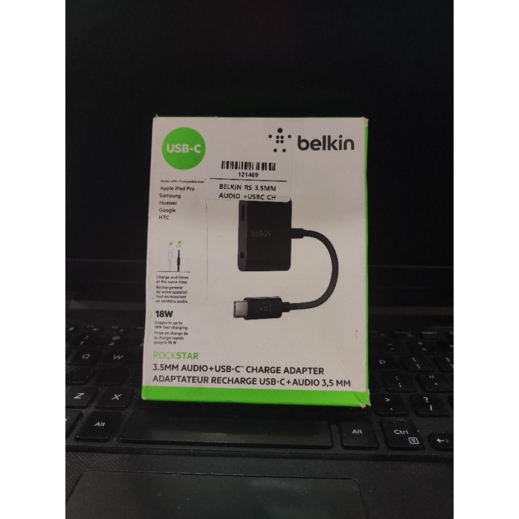 BELKIN SPLITTER TYPE C USB-C + AUX JACK 3.2MM