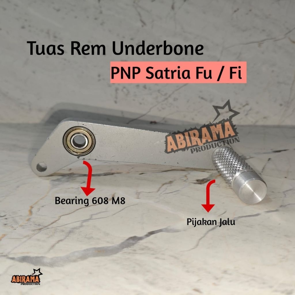 Tuas Rem Underbone standar PNP Satria Fu / Fi, Tebal 8mm Finishing Coating