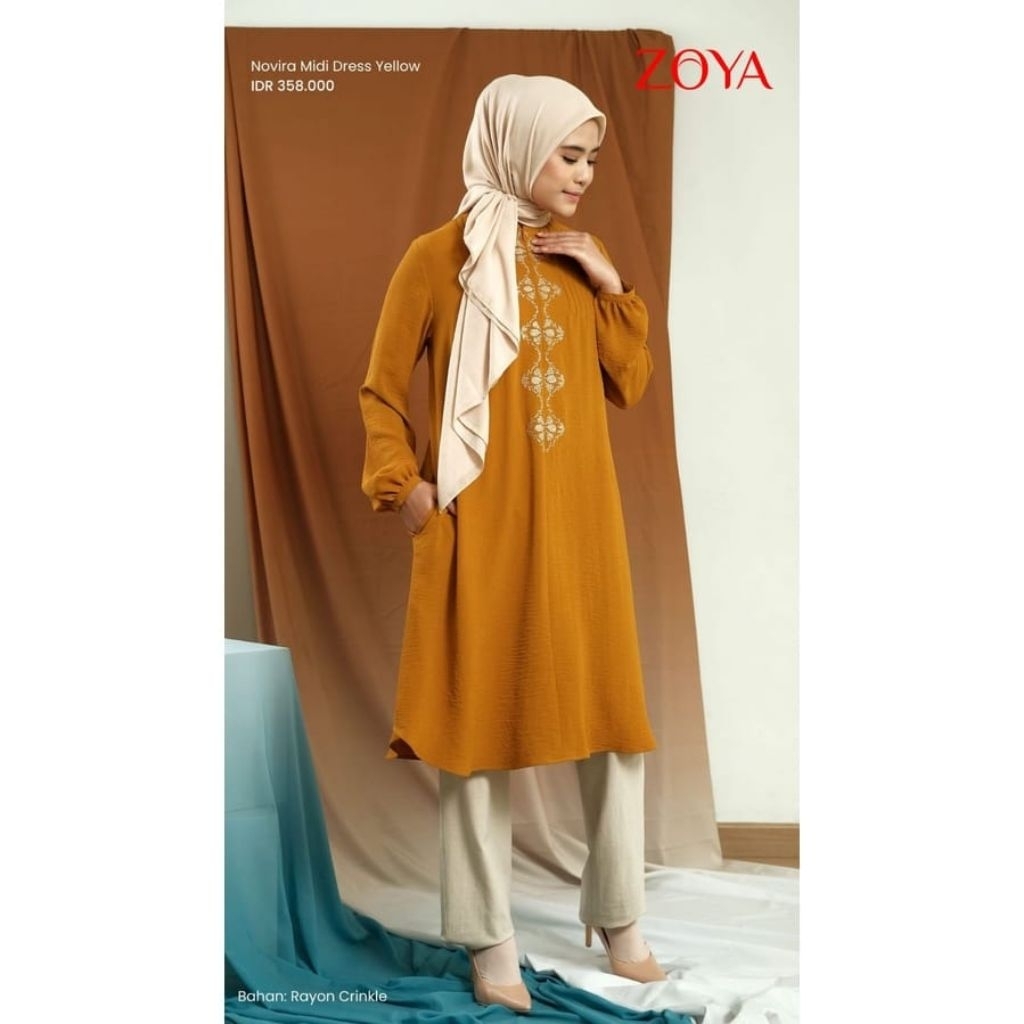 TUNIC BLOUSE - NOVIRA SHIBORI MIDI DRESS ORIGINAL ZOYA - COD