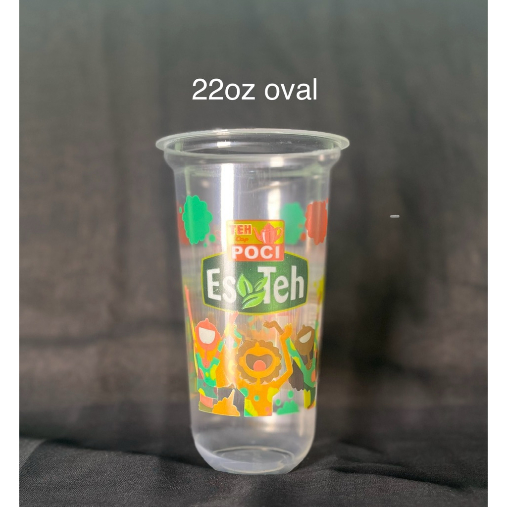 Slop Cup Minuman EsTeh Poci ukuran 22oz Oval