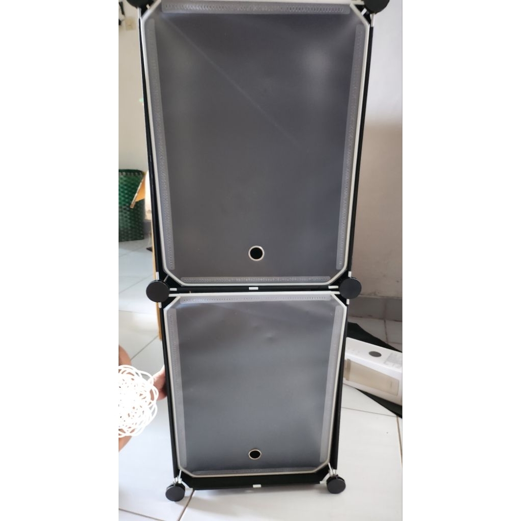 [Preloved] Rak Sepatu Portable Kotak Plastik