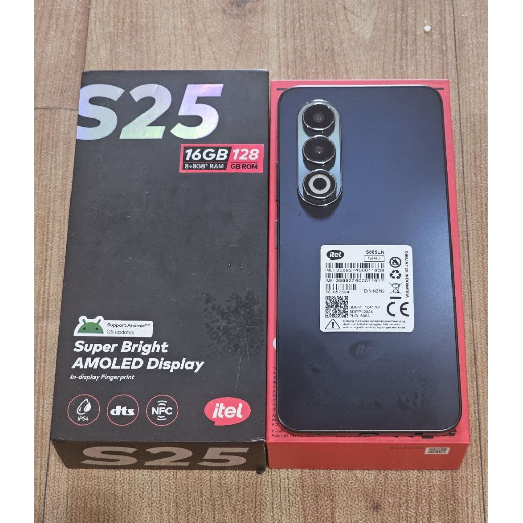ITEL S25 8/128 SECOND MULUS FULLSET ACC LENGKAP