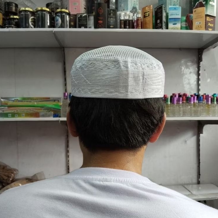 PECI MADINAH FULL JARING PENDEK 4-6 CM UK ANAK - DEWASA PECI MARAWIS PECI HAJI PUTIH