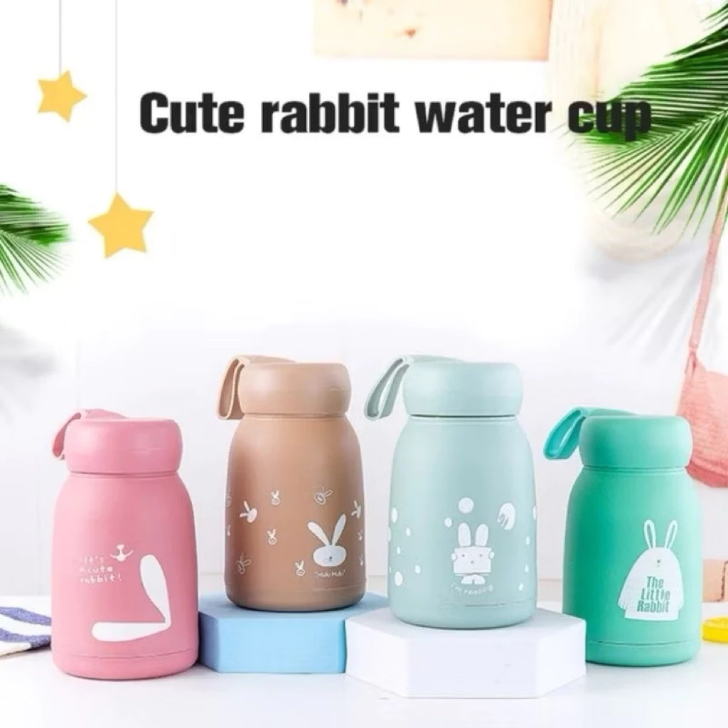 BOTOL KELINCI MINI 330 ML BOTOL ANAK RABBIT TANPA BOX | BOTOL MINUM ANAK | BOTOL KACA TUMBLR ANAK | 