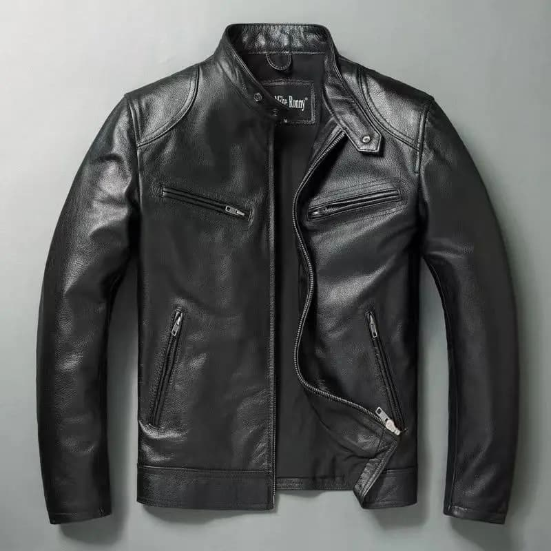 YENITER JACKET KULIT PRIA JACKET KULIT PREMIUM GAYA KEREN SIMPEL