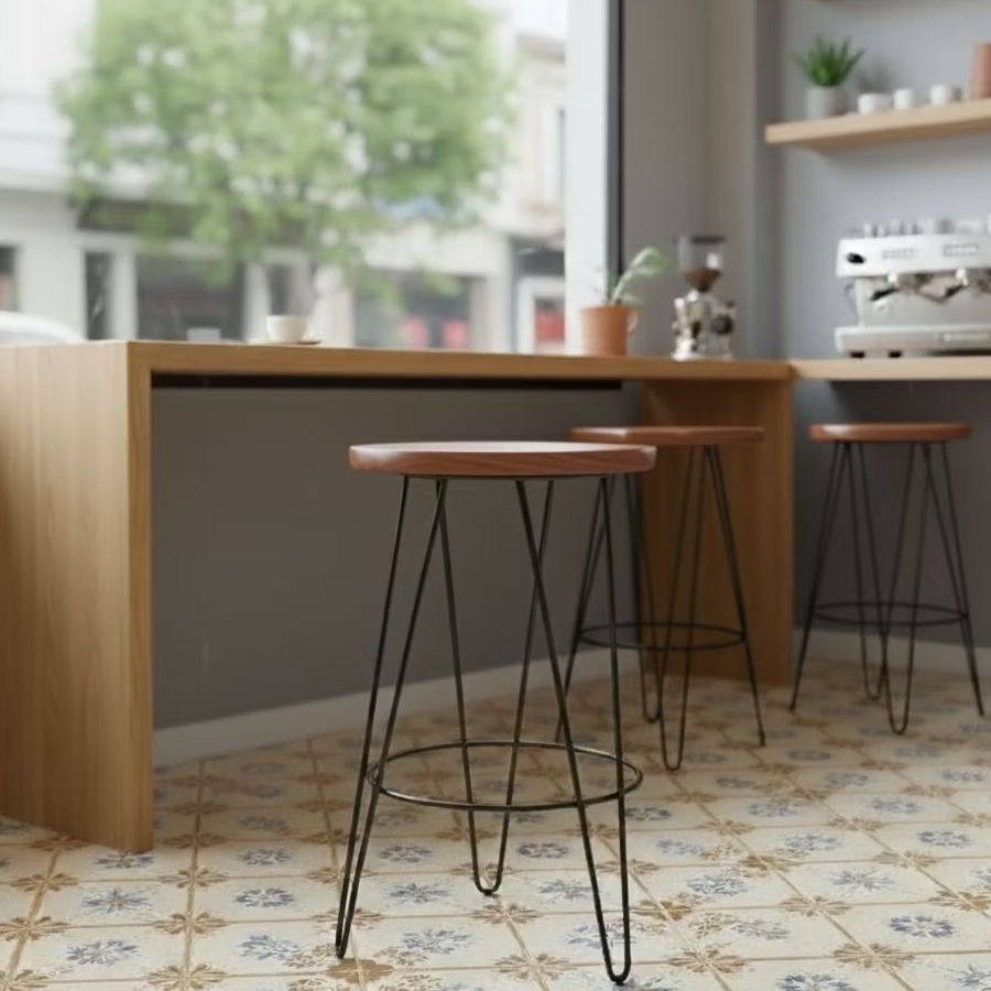 KURSI CAFE/KURSI BAR/KURSI KONTER TINGGI 40CM BESI 8MM FULL SNI