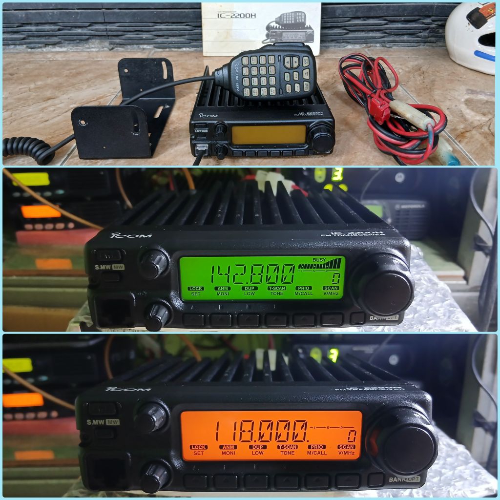 RIG ICOM IC-2200H BLACK SRIKER BLACK VHF AIRBAND FULL MULUS  SEGEL ORIGINAL JAPAN
