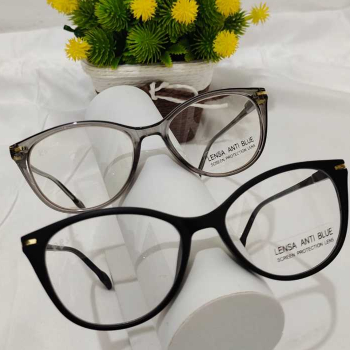 CA 299 AB Kacamata Anti Radiasi Bening Wanita kacamata Hijab Fashion Terbaru  Kacamata Dewasa Fashio
