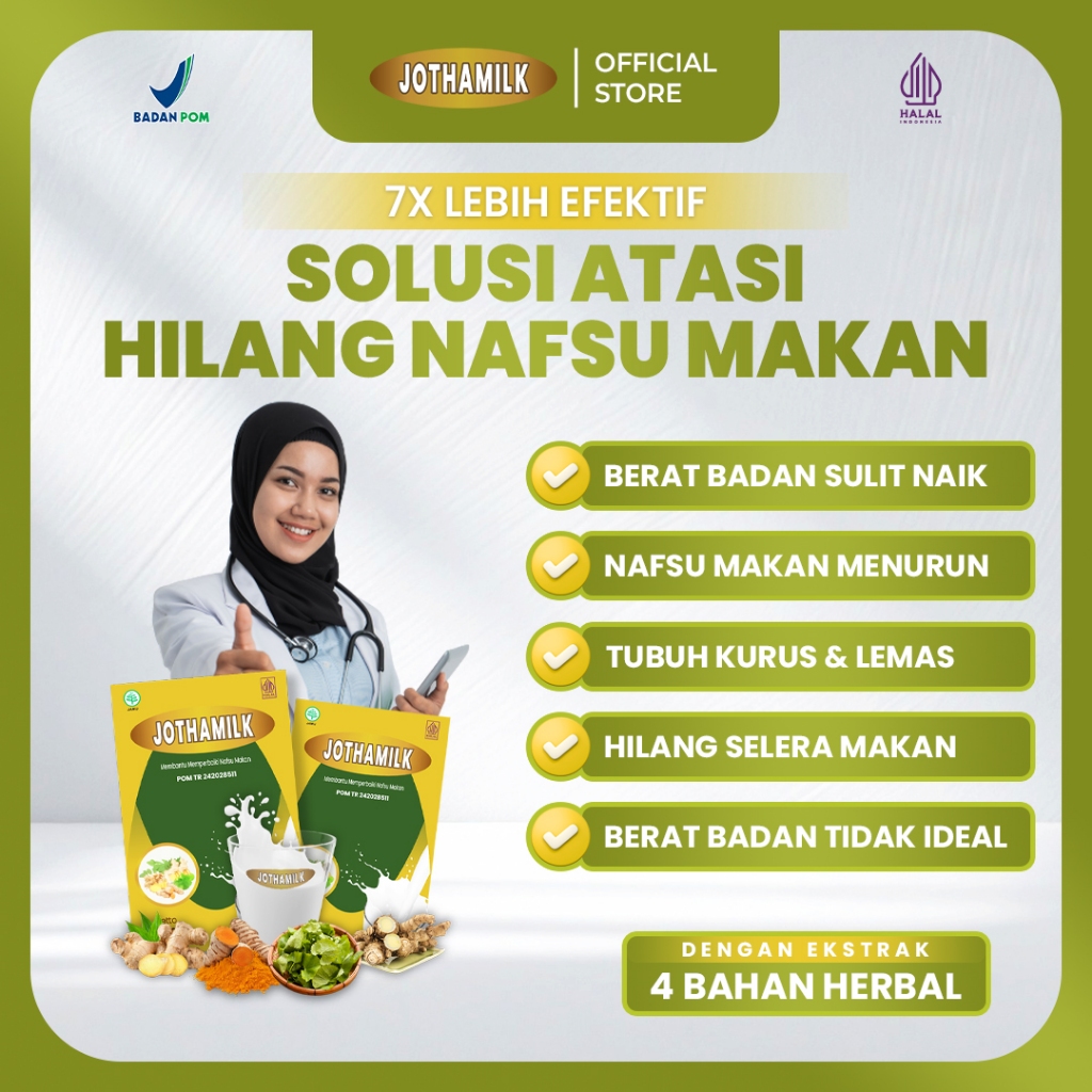 Jothamilk Susu Penggemuk Badan Alami | Penambah Berat Badan Anak Remaja Dewasa | Susu Etawa Herbal