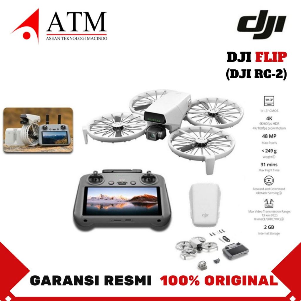 DJI Flip with DJI RC 2 Drone Camera DJI Drone Garansi Resmi