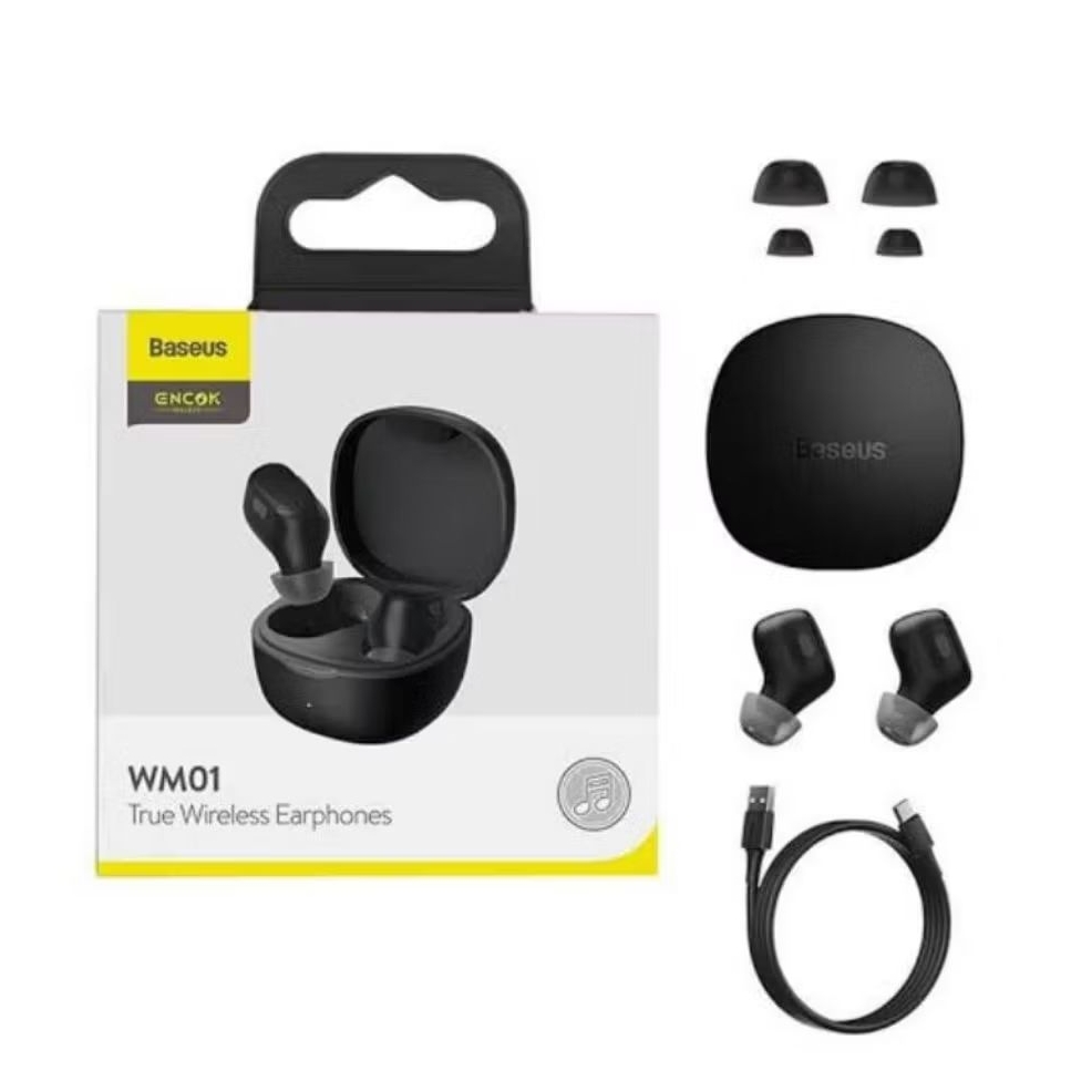 BASEUS BOWIE WM01 TWS True Wireless Earphone Bluetooth 5.3 Headset Waterproof Original