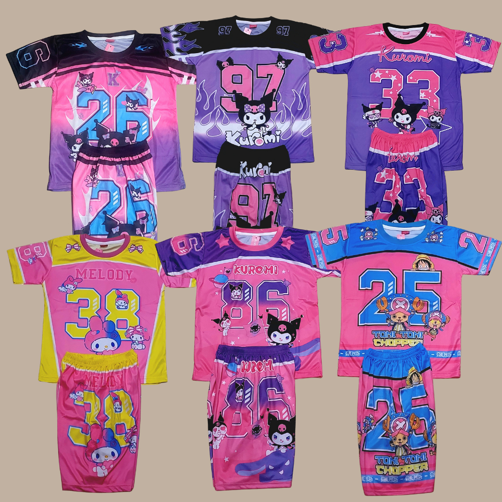 COD/ setelan baju jersey olahraga basket baseball anak perempuan bahan poliester