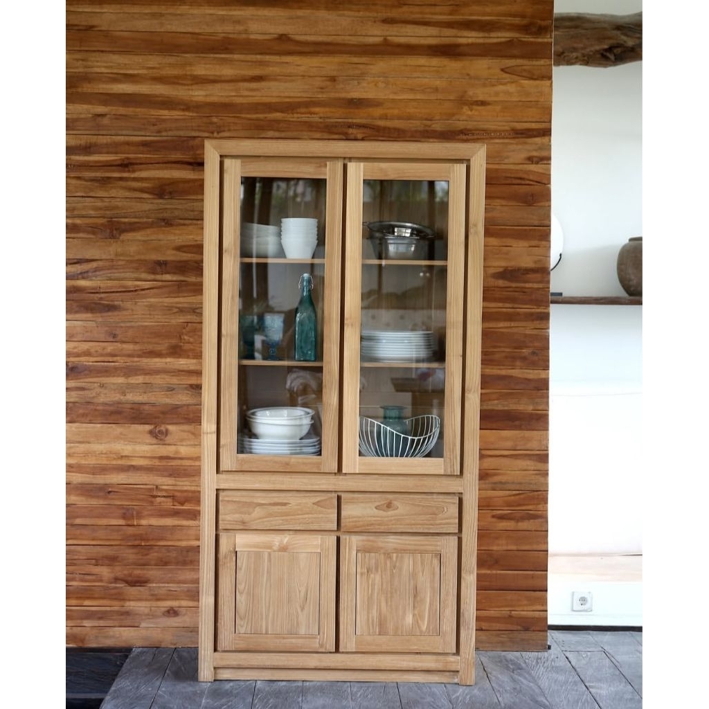 Lemari Hias Pajangan Lemari Buku Ruang Tamu Minimalis 2 Pintu