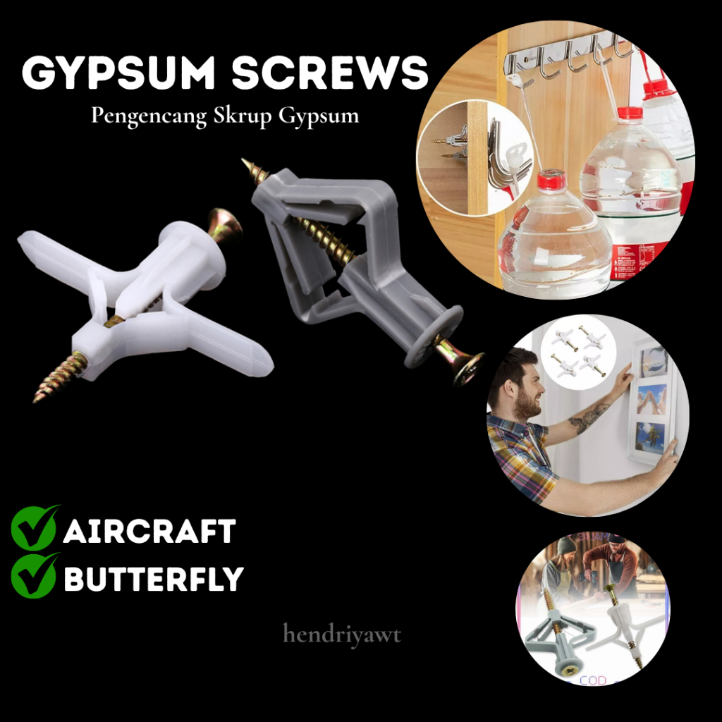 Pengencang Skrup Gypsum / Fisher Tembok + Sekrup
