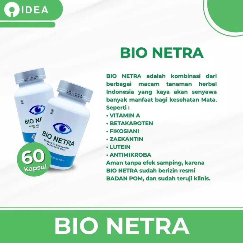 BIO NETRA Obat Mata Katarak, Silinder, Glukoma, Plus Minus, Rabun, Mata