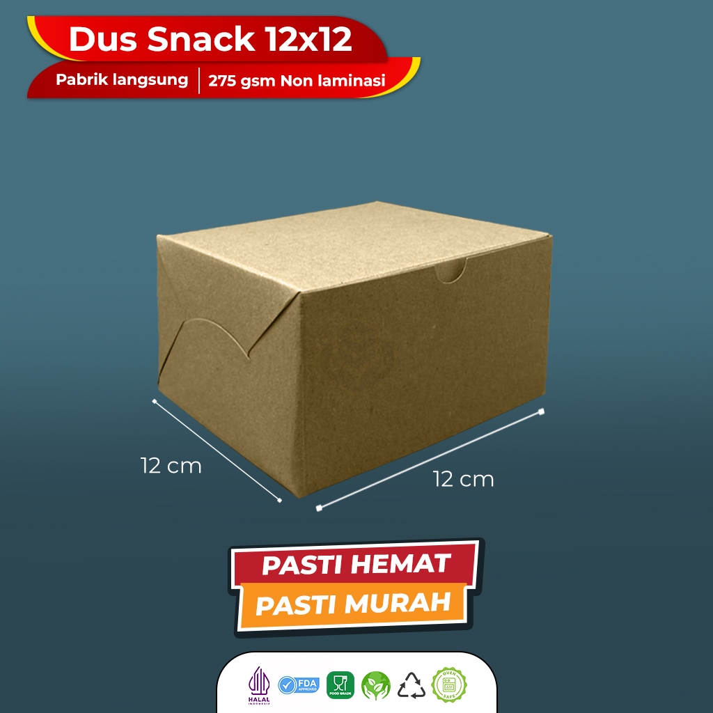 Box Snack 12x12x7 Box Roti Snack Box 12x12 (B43K1-12X12X7 Cm)