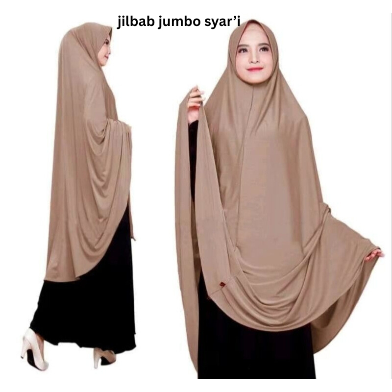 jilbab syari JERSEY XXL - hijab syar'i- hijab Jersey -JUMBO POLOS XXL