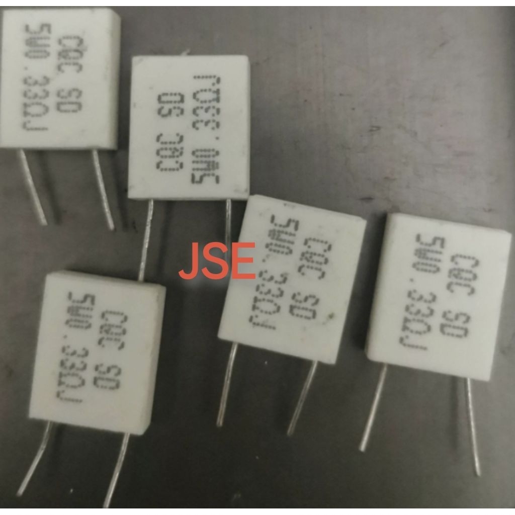 RESISTOR KAPUR NOBLE NOBEL 5 WATT 0.33 OHM ISI 5 BIJI
