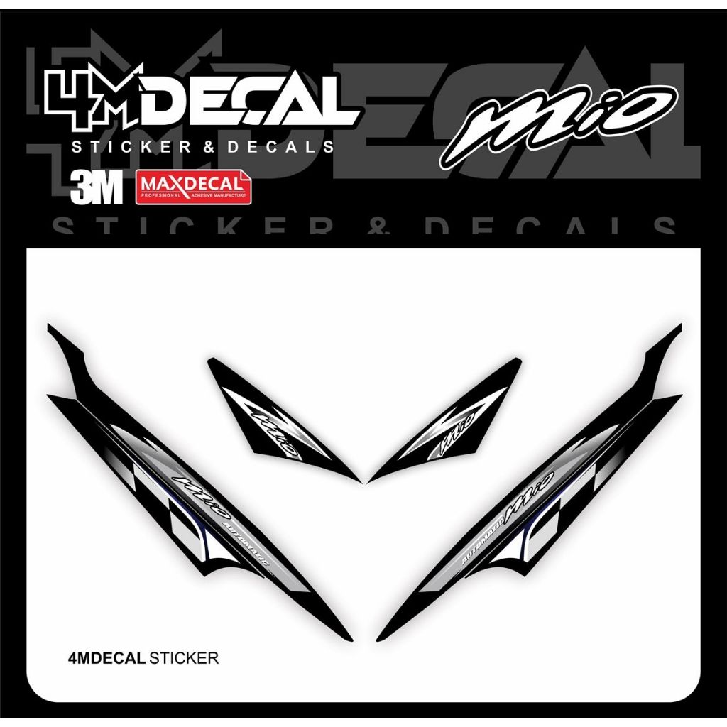 Stiker Decal Yamaha Mio Sporty Hitam Free Set