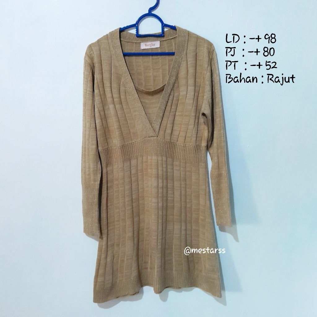 Preloved Baju wanita dewasa atasan wanita dress wanita Baju Coklat