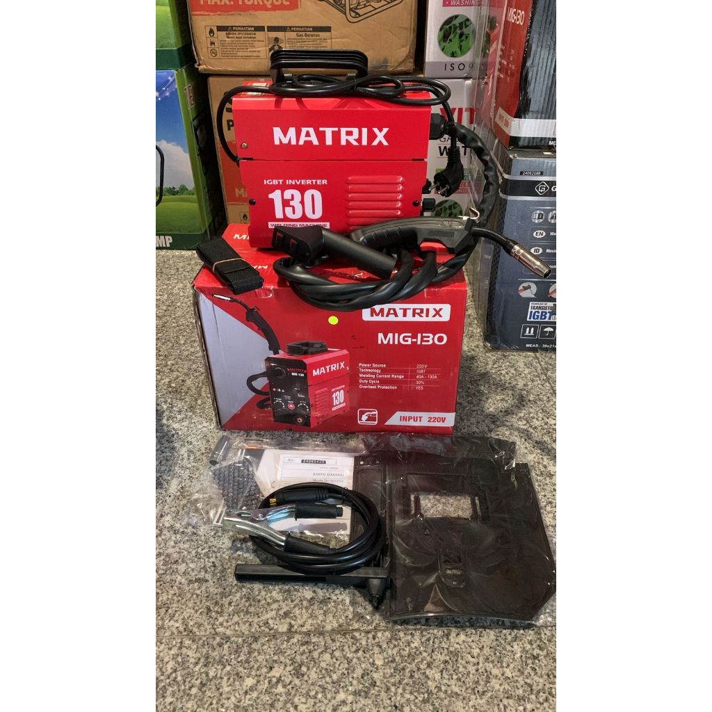 Travo Las MATRIX MIG130 Mesin Las Listrik MIG 130 GASLESS TANPA GAS Co2 Mesin Las Listrik MMA MIG 13