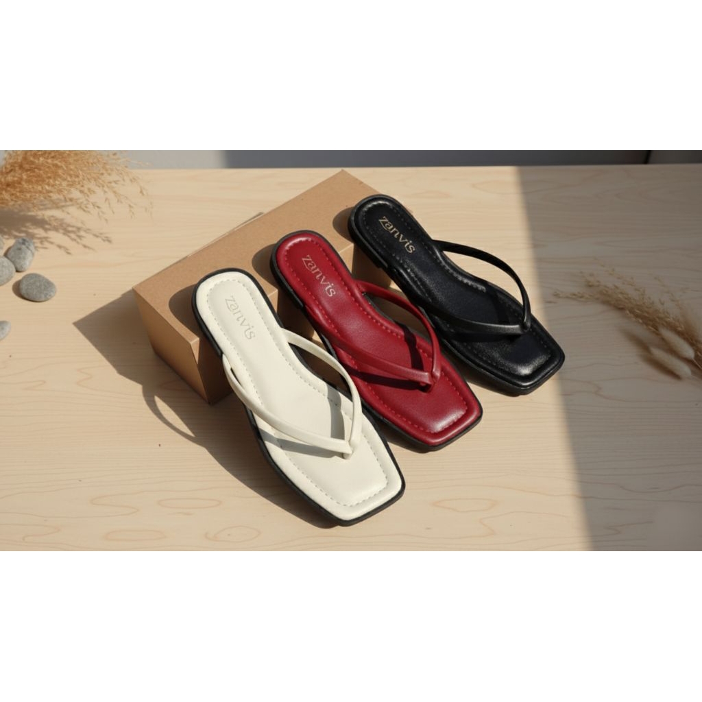 ZANVIS - Bluebells Mira Sandal Jepit|Sandal Teplek Wanita Simple Lucu