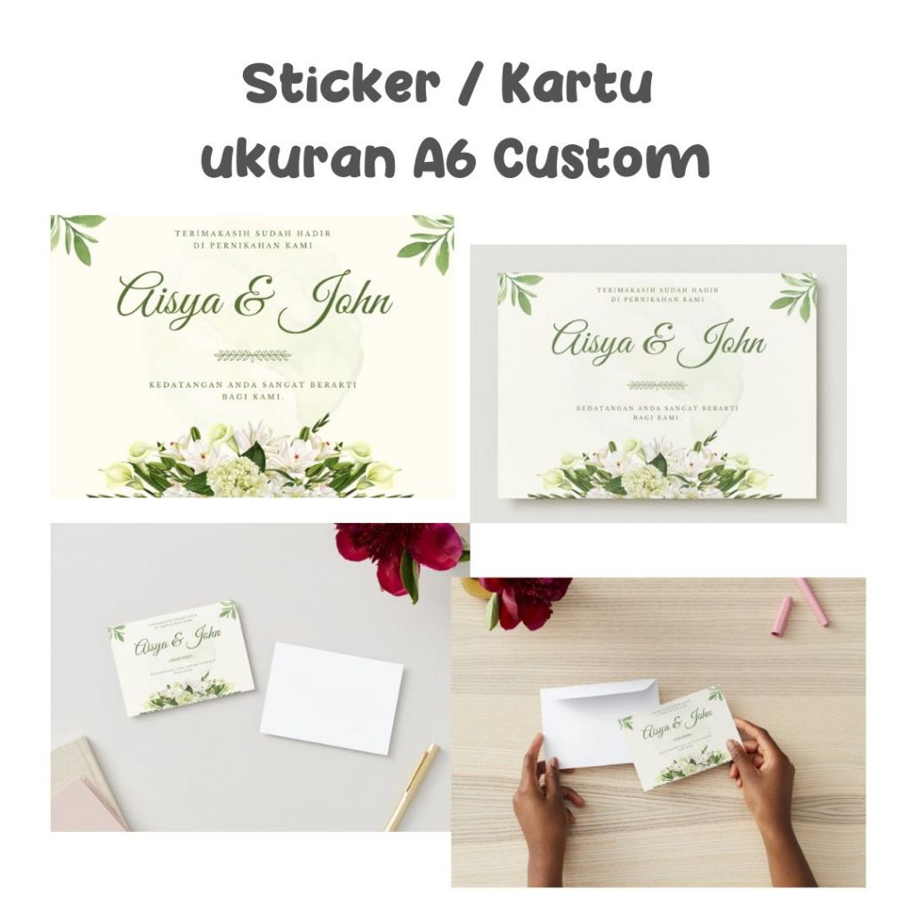 STICKER & KARTU UKURAN A6 CUSTOM