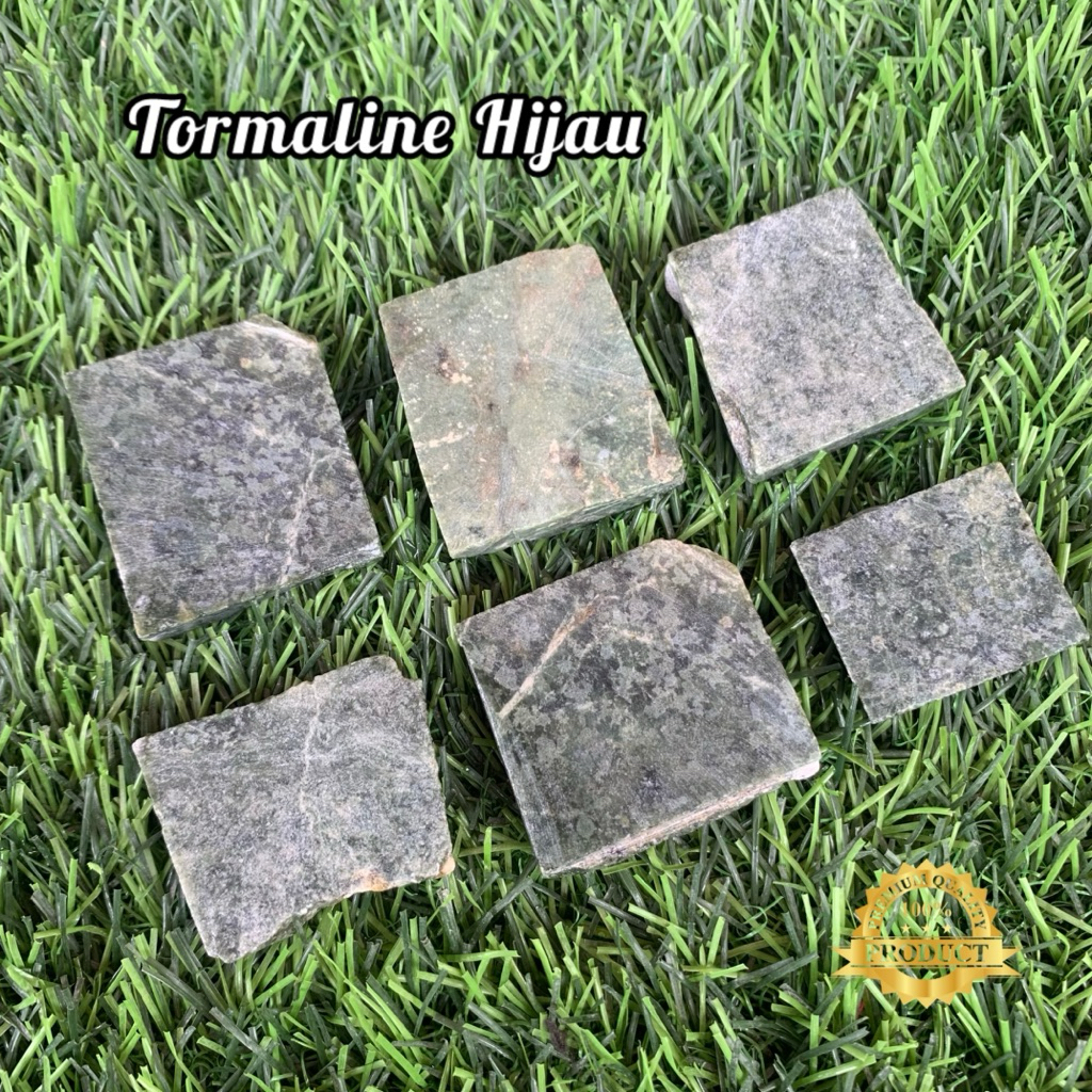 Bahan Batu Tormaline Hijau Asli Natural / Bongkahan Batu Tormaline Hijau / Lempengan Batu Tormaline 